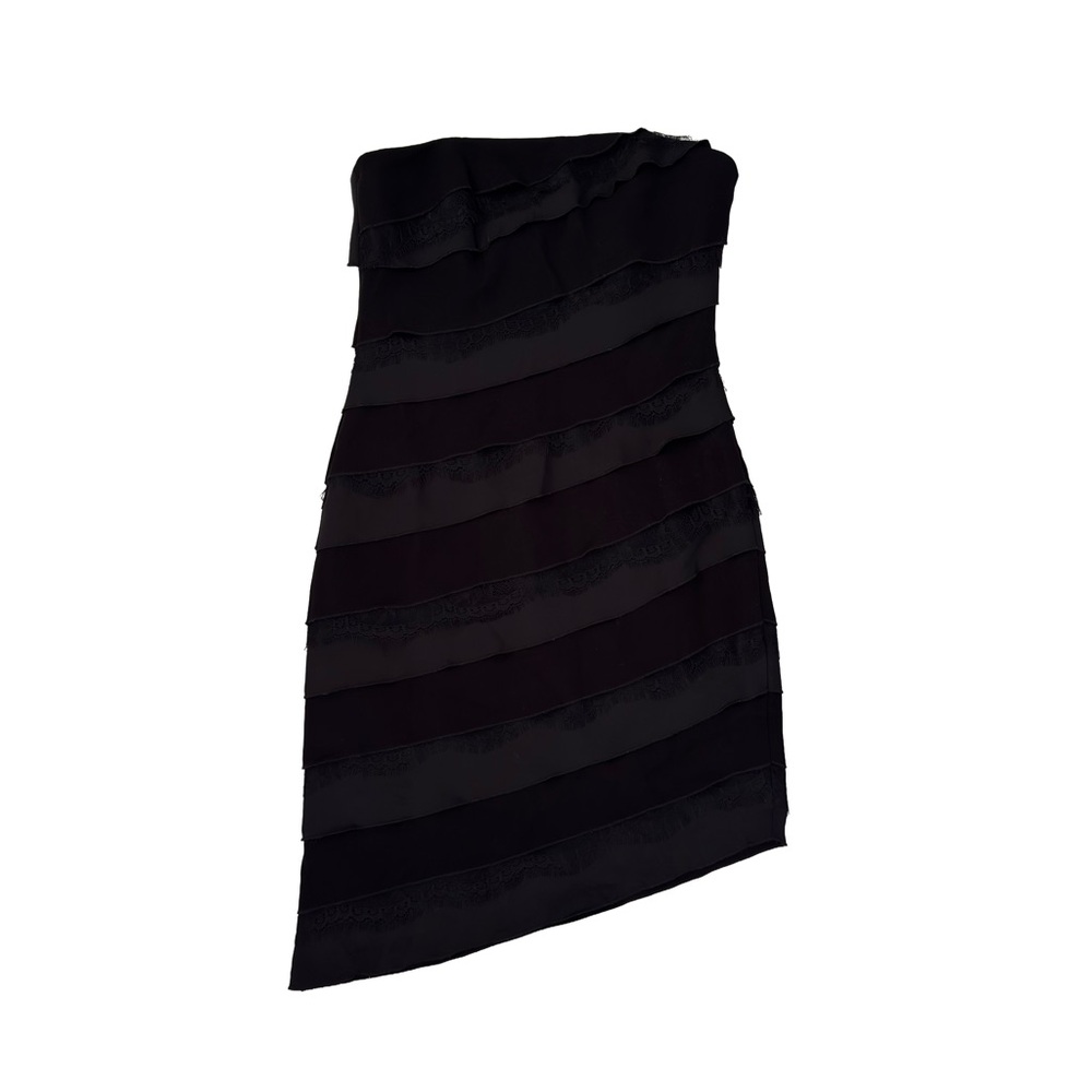 White House Black Market Asymmetrical Black Dress